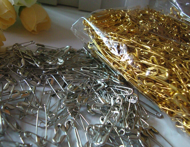 5000pcs 1.8cm/18mm Colored Small Gold Hijab Stainless Steel Safety Pins Pins Needles Free Shipping