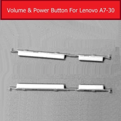 100% Genuine Silver up/down volume & power button For Lenovo A7-30 A3300 tablet power & volume Side keypads replacement parts