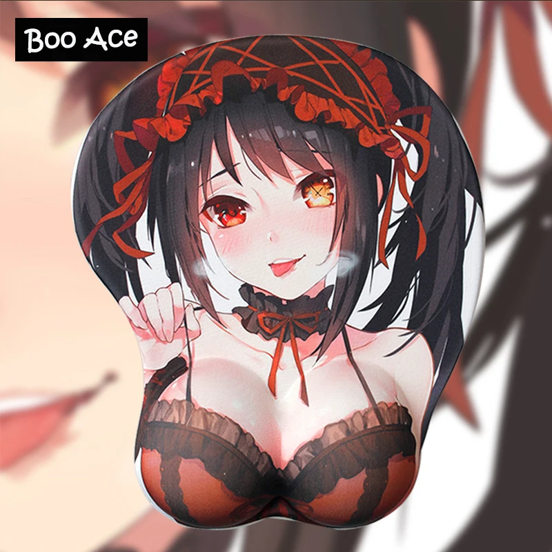 Kurumi Anime 3D Oppai Mouse Pad reposamuñecas