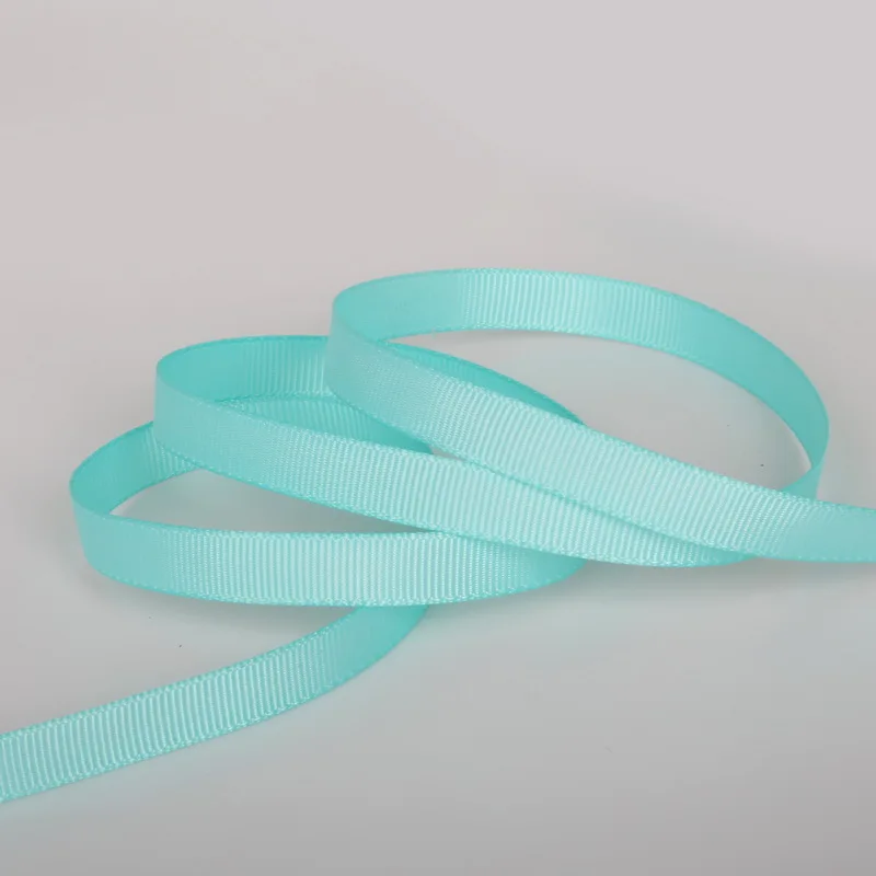 Commercio all\'ingrosso 7-38mm 100 Yards Light Blue Grosgrain Regalo Del Nastro di Imballaggio Nastri Di Natale Festa di Nozze Artigianato Decorativi