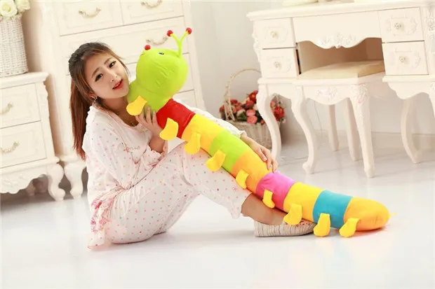 new creative plush Colorful caterpillar toy lovely stuffed Millipedes doll gift about 140cm