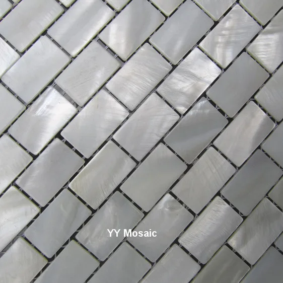 

Free Shipping white mother of pearl mosaic tiles brick freshwater shell mosaic, kitchen backsplash tiles, bathroom mosaic tile