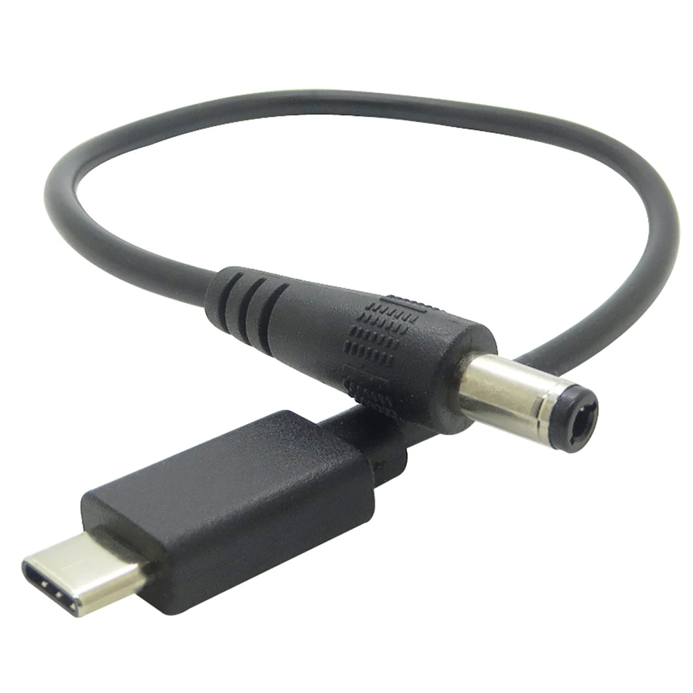 50 sztuk/partia 25 cm męski na męski USB 3.1 USB-C typu C do DC 5.5*2.5mm wtyczka zasilania przedłużacz kabla ładującego dla Apple nowy Macbook