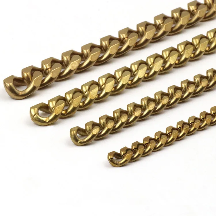 Solid Brass DIY Key connector Men Belt Pants KeychainTrousers Jeans Wallet Chain Metal Bag Chain Leather Crafts Accessories