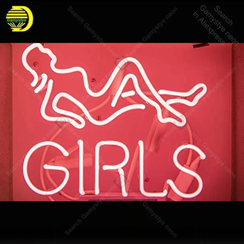 

NEON SIGN For Girls NEON Bulbs Sign Lamp Real GLASS Tube Decorate Beer BedRoom Handcraft Advertise custom neon light Personalize