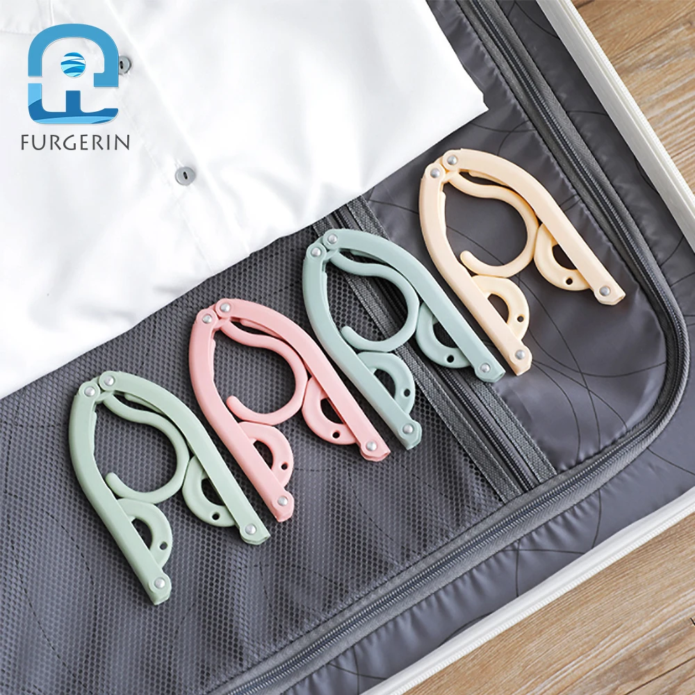 FURGERIN-Foldable Clothes Hanger, Coat Rack for Kids, Baby Hanger, Drying Rack, Sock Hangers for Travel, 8PCs