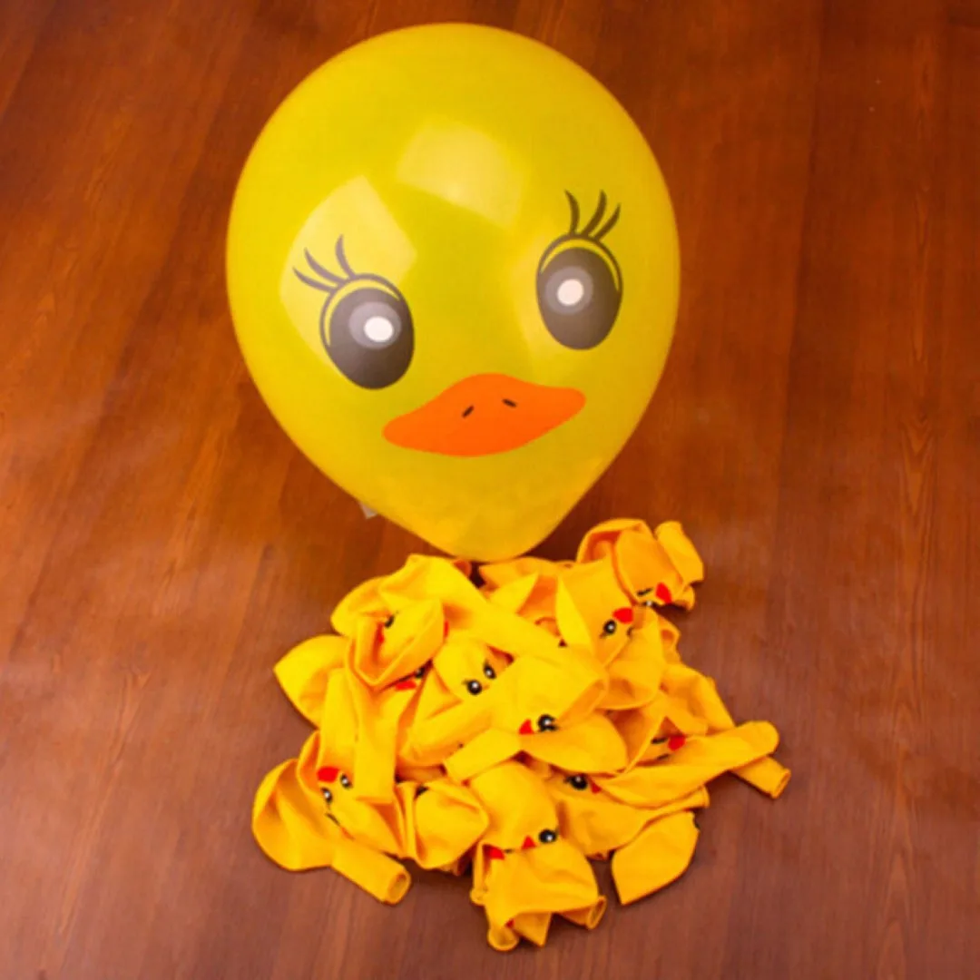 JX-LCLYL  10pcs Children Yellow Duck Party Balloons 12\'\' Birthday Balloons Party Supplies