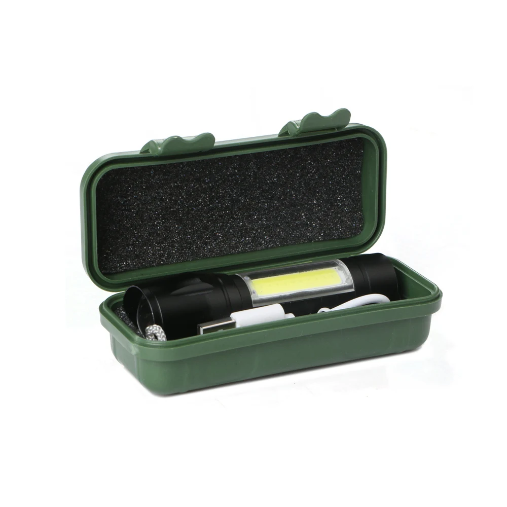 USB Handy ที่มีประสิทธิภาพ COB LED ไฟฉายชาร์จไฟฉาย USB แม่เหล็กแสงแฟลช Camping โคมไฟ