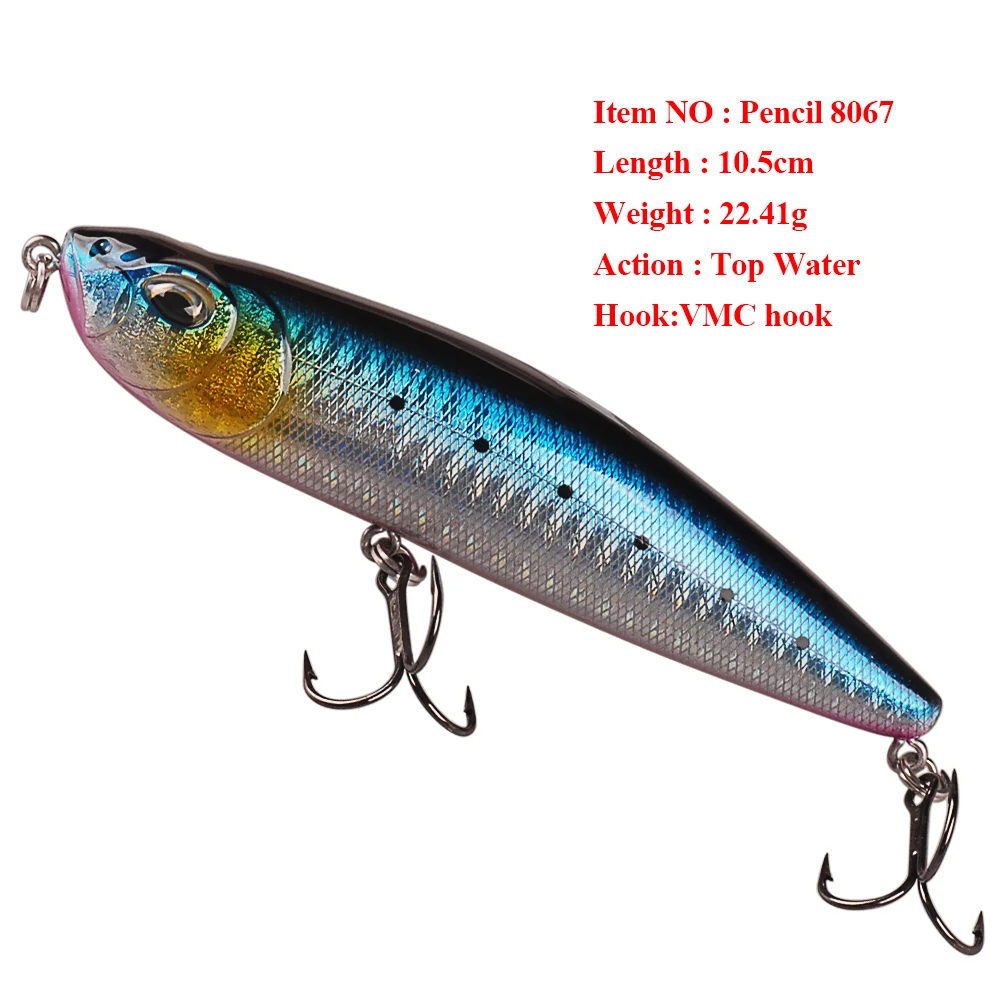 BASSKING 105mm 22.41g Top Water Pencil Bait Fishing Lures Swimbait Fishing Wobblers Pesca Artificiais Bait Floating Casting Lure