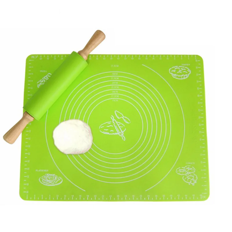 1pc Non-Stick Silicone Mat Rolling Dough Liner Pad Pastry Cake  Bakeware Paste Flour Table Sheet Kitchen Tools