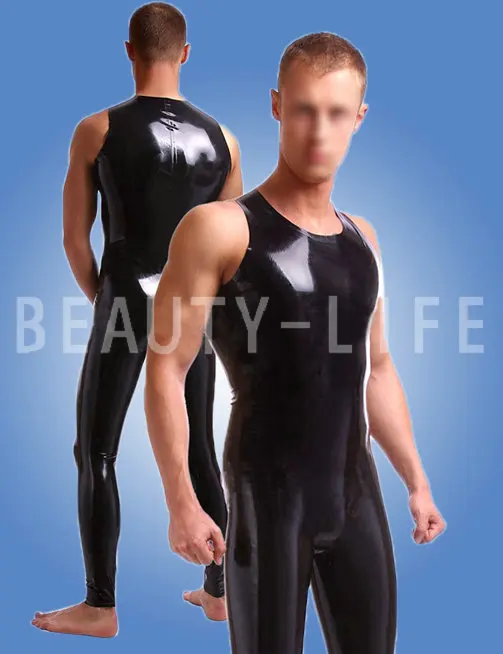 Latex Catsuit tight Bodysuit without zipper  or  with crotch zipper Pants and top sets