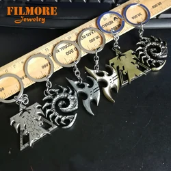 Full Sets Zerg Symbol Keychain Wings of Liberty Terran Zerg Protoss 3D Logo Metal KeyChains Charm Key Rings Chaveiro Llavero