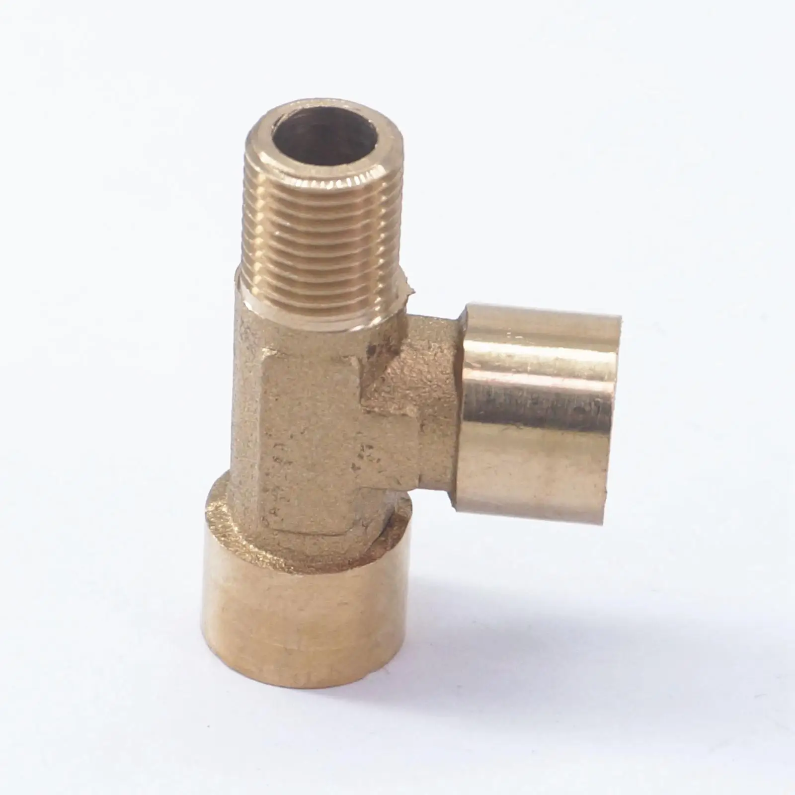 

1/8" 1/4" 3/8" 1/2" BSPP Male x Female x Female Tee 3 Ways Brass Pipe Fitting Connector