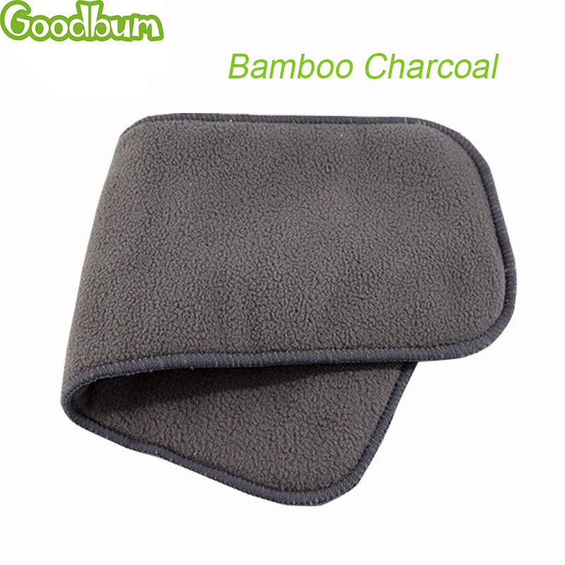 10 Uds./lote de insertos de pañales para bebé, microfibra lavable/carbón de bambú/fibra de bambú súper absorbente transpirable para pañales de bebé