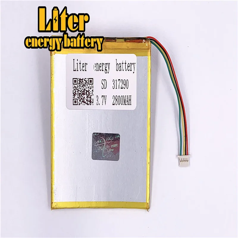 plug 1.0-5P 317290 2800mah 3.7V Rechargeable lipo battery solar li ion polymer lithium battery with PCM