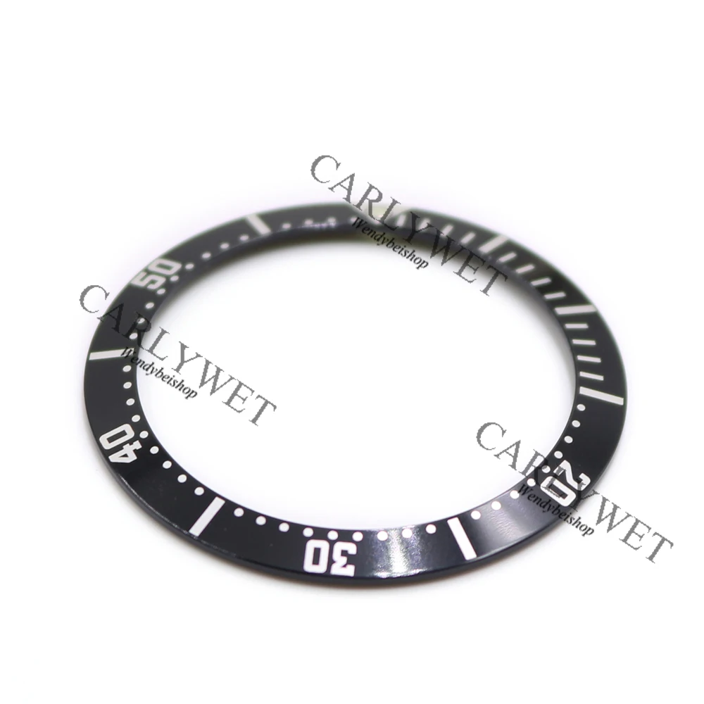 CARLYWET Wholesale High Quality Aluminum Black With White Writing Watch Bezel Insert for 2252