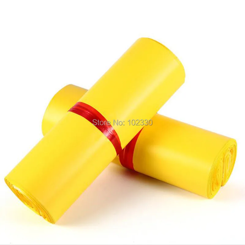 500pcs Yellow Storage Courier Bags Self Sealing Plastic Poly Mailer Shipping Envelope/ Mailing Bags