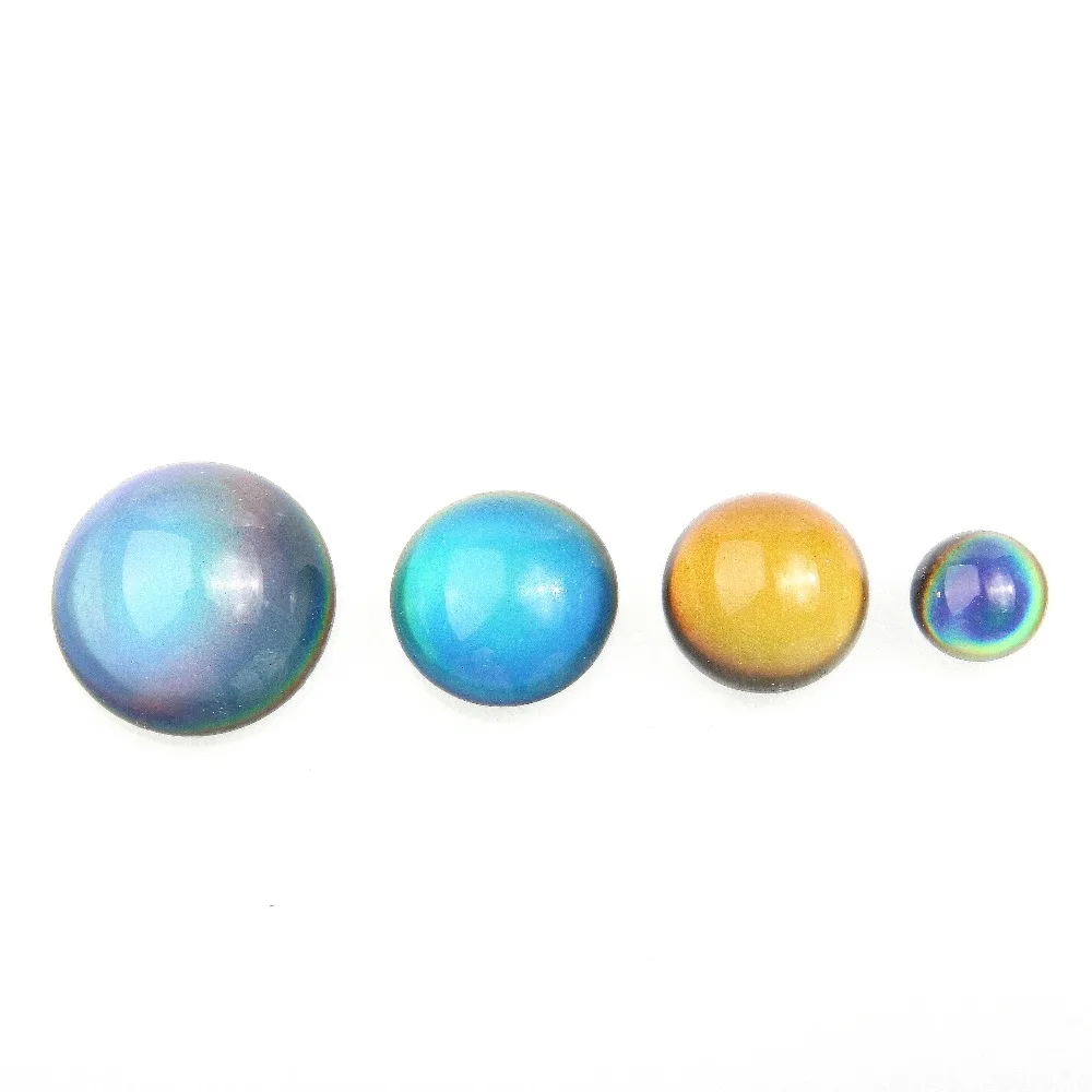 100pcs/bag Cabochon Color Change by Temperature Beads 12-25mm Oval Shape for Making Jewelry DIY Necklace Bracelet Earrings