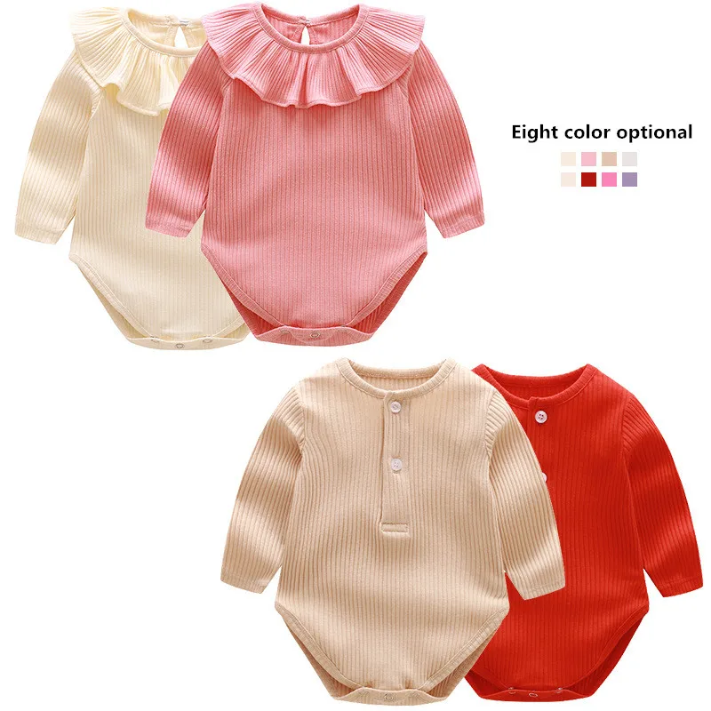 

Brand high quality Newborn Baby Long sleeve Autumn Bodysuit Children clothing Boy's and Girls new design Cotton bodysuit RM19033