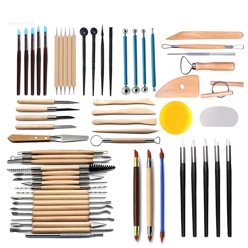 

38 -51 pieces pottery clay sculpture tool indentation silicone pen Sculpture knife set multifunctional combination