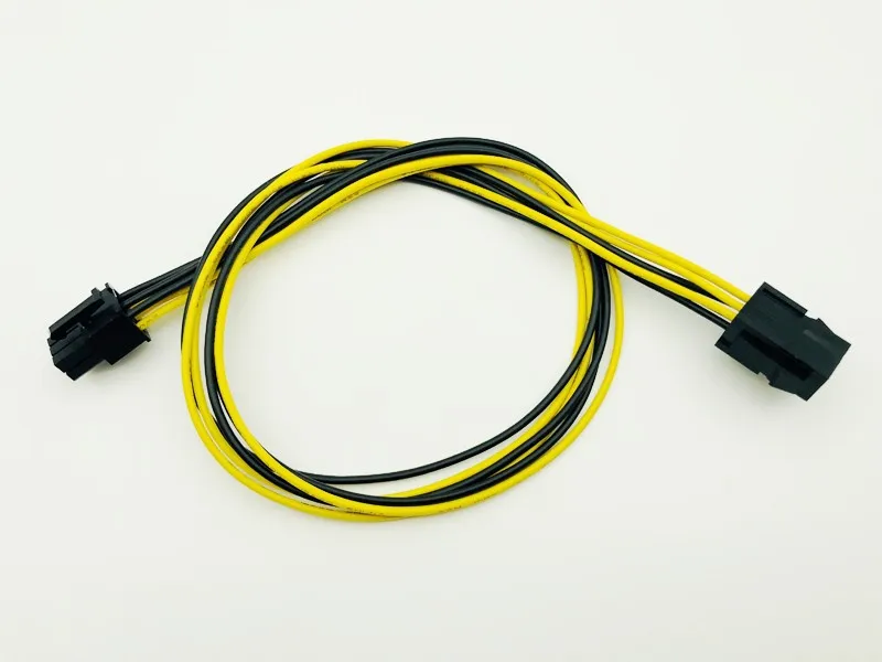 

PCI-E PCIE PCI-Express, 50 см, 6P штекер на 6 контактов штекер, графическая видеокарта, кабель питания «сделай сам», расширение BTC, кабель для майнинга, 18AWG кабели