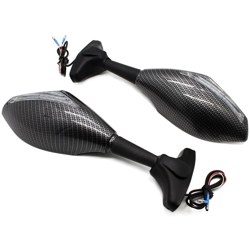 Nordson Motorcycle Rear Mirror Carbon LED Turn Signal For Honda CBR 250 600 1000 RR F3 F4 Kawasaki Ninja 250 300 ZX6R ZX10R 14R