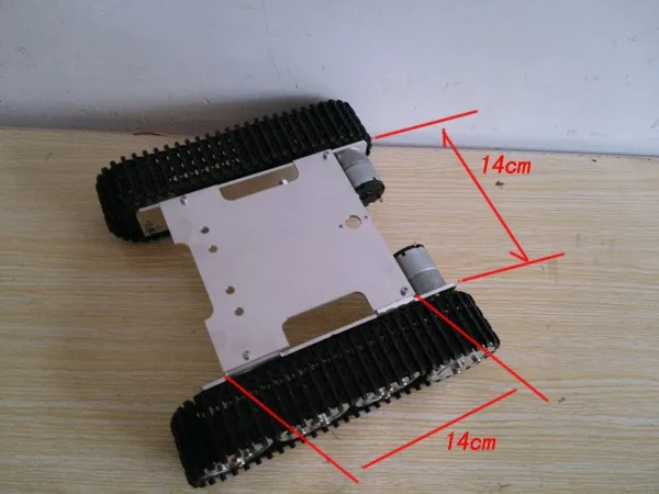 2WD motor driver obstacle-surmounting tank car chassis /high torque,metal structure/remote control smart car chassis