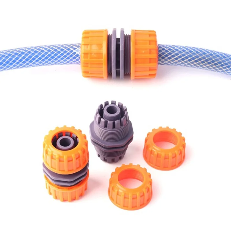 ABS G 1/2\'\' Hose Connector Garden Irrigation Water Pipe Fittings Orange New Material Repair Union Adapter Watering Hose Tools