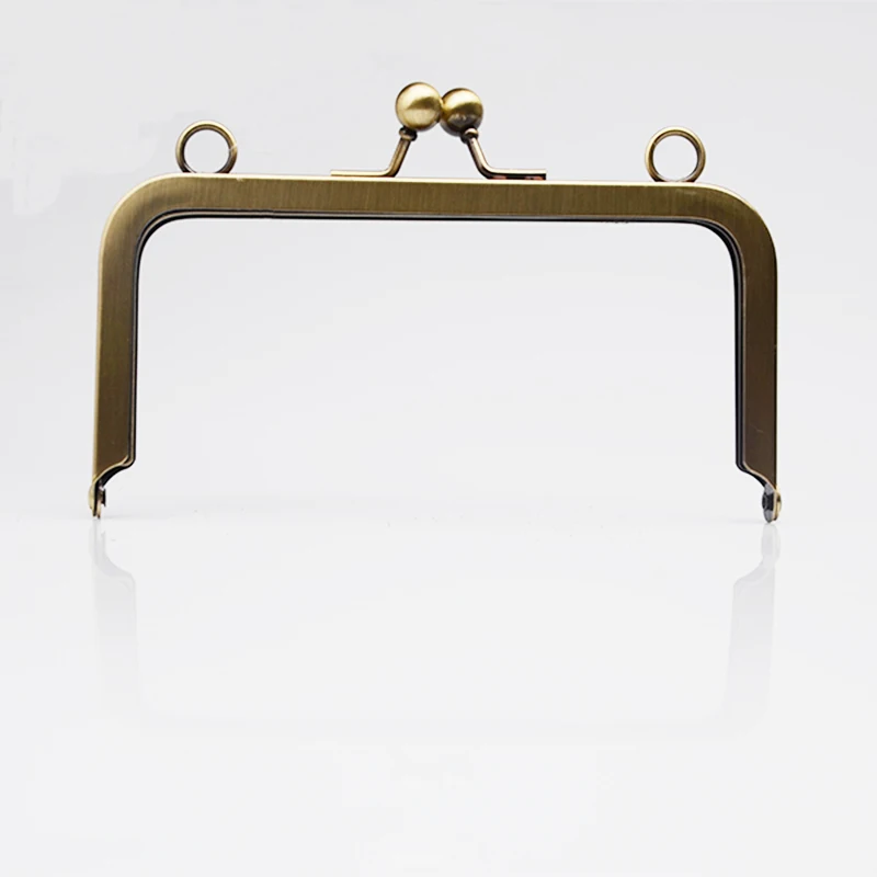 6 x 3 inches Antique Brass Clutch Purse Frame With Loops Bronze Purse Frames