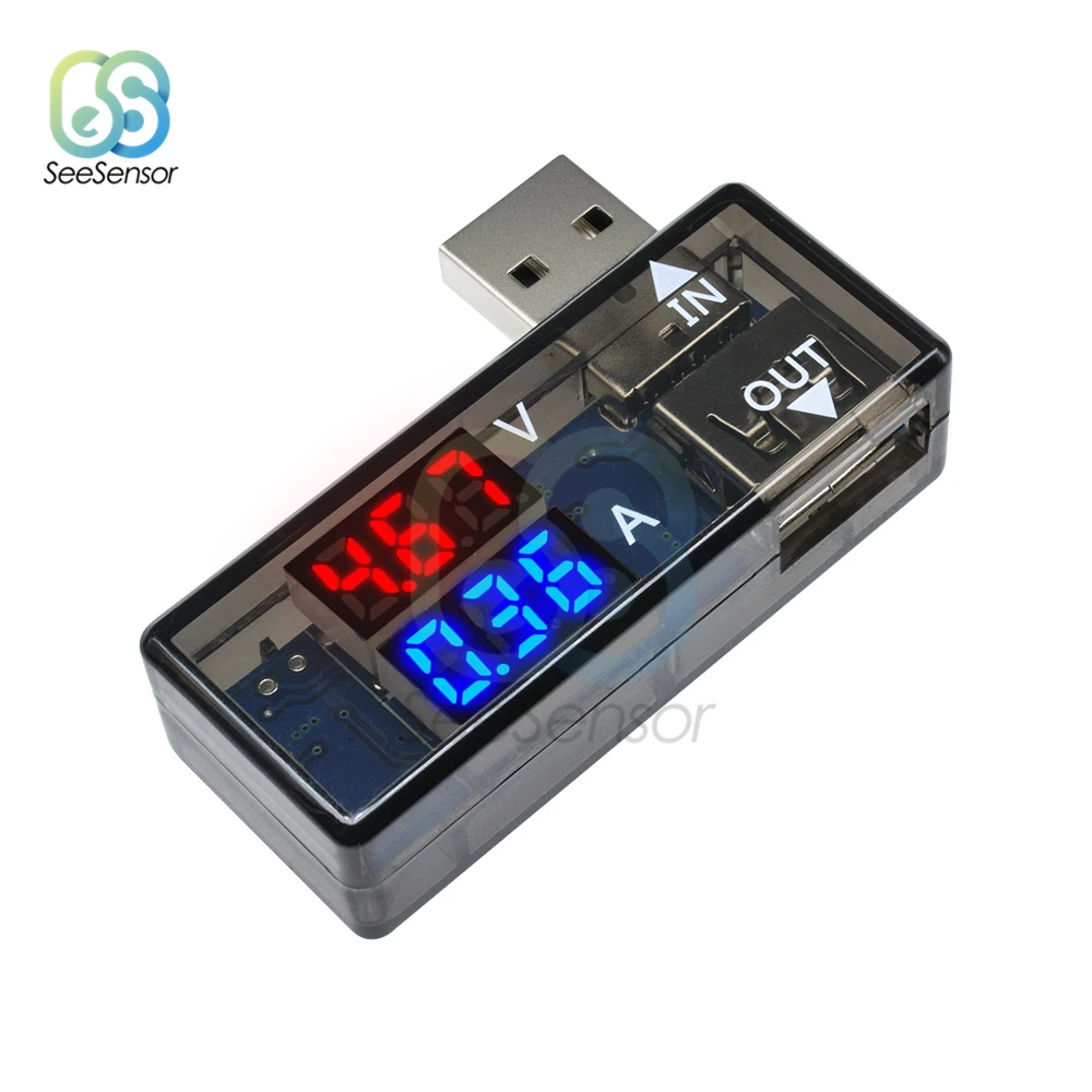 USB LED ดิจิตอลโวลต์มิเตอร์แอมป์มิเตอร์เครื่องทดสอบ USB เครื่องทดสอบแรงดันไฟฟ้าปัจจุบันเครื่องตรวจจับสีแดงสีน้ำเงินแสดงผลแบบคู่ DC 12V 3A