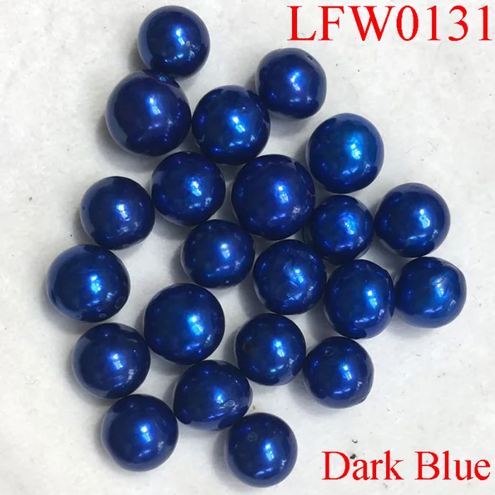 

10 Pcs 9-12mm AA+ Dark Blue Round High Luster Natural Party Gift Love Wish Undrilled Loose Colored Oyster Edison Pearls