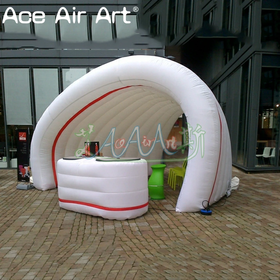 

High shaped inflatable shell dome bar/trade show booth,service desk and tunnel booth for exhibition