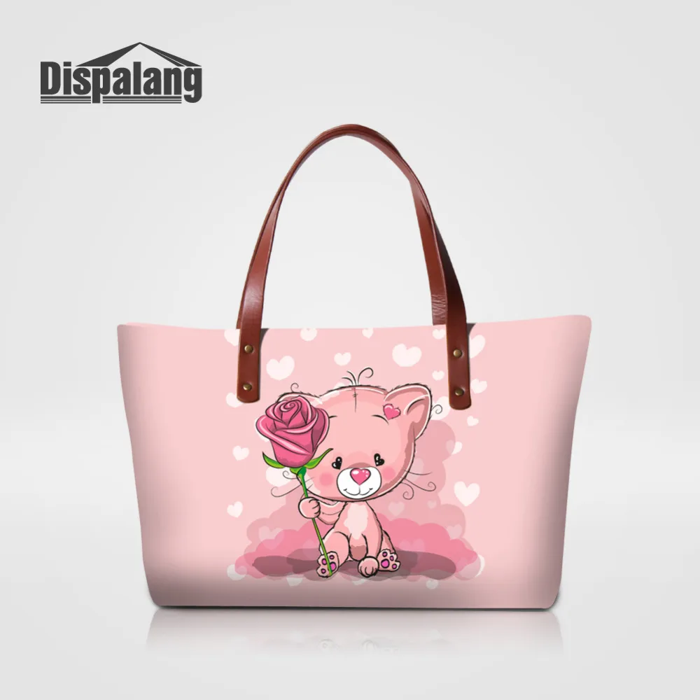 

Dispalang Women's Handbag Large Capacity Ladies Shoulder Bag Cartoon Bear Print Women Bag Fashion Women's Hand bags Totes