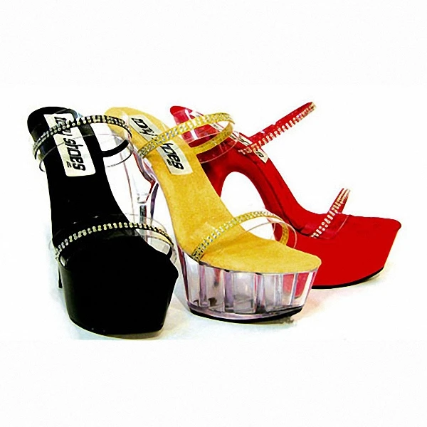 specializing in the production of various types of shoes Gorgeous eye-catching ultra-high with 15 cm slipper sandals