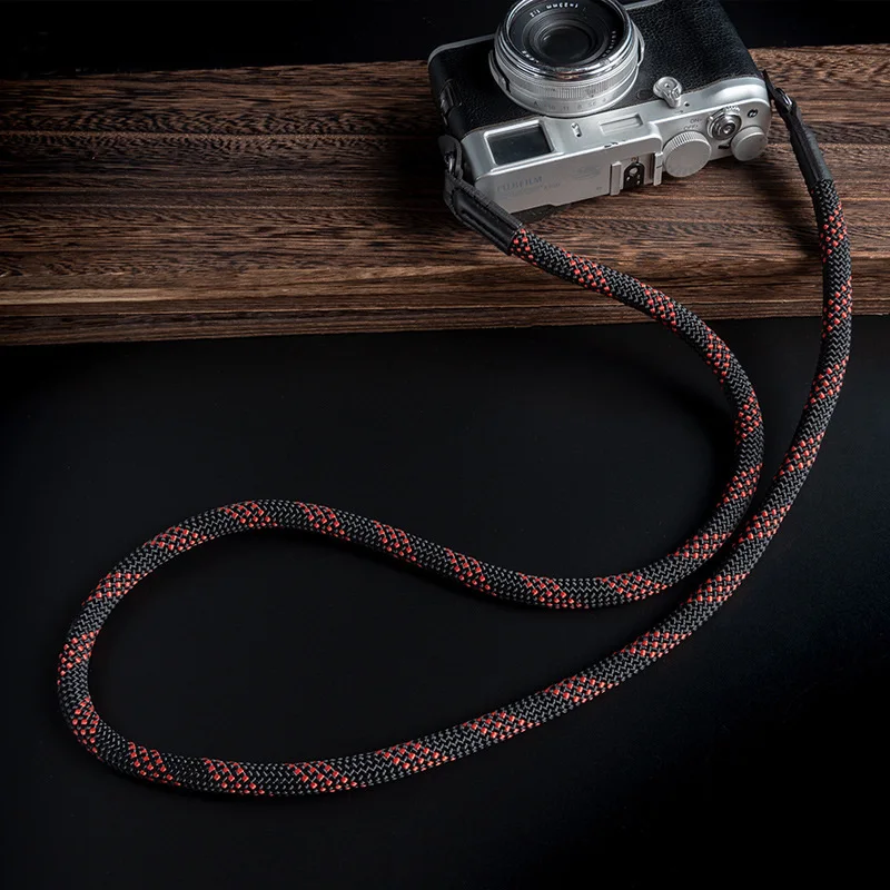 Dệt Tay Leo Núi Nylon Dây Camera Vai Dây Đeo Cổ Dây Cho Máy Ảnh Mirrorless KTS Leica Olympus Pentax Sony