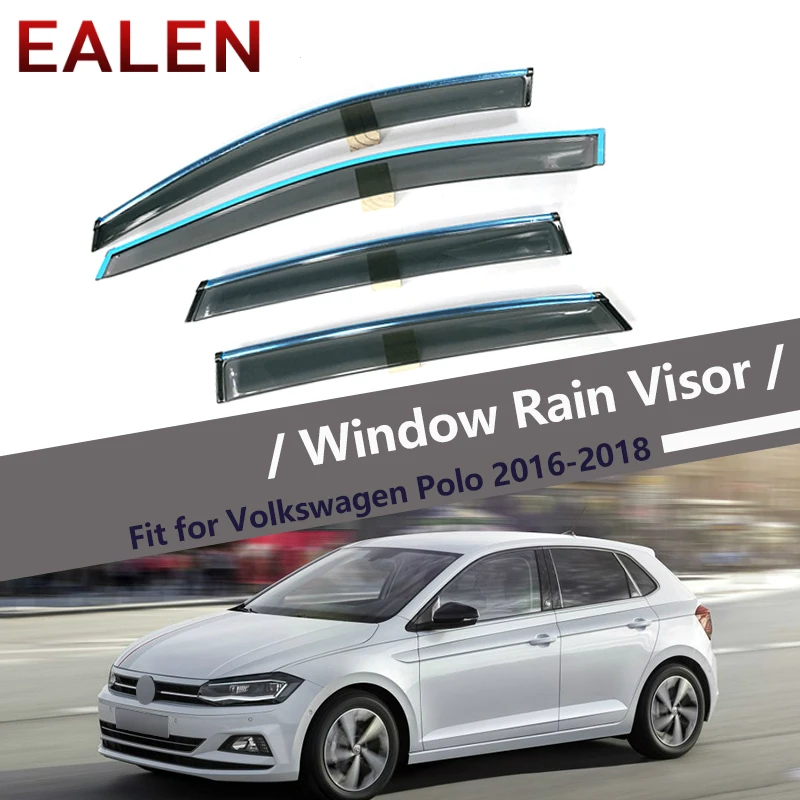 

EALEN для VW Polo Hatchback 2011 2012 2013 2014 2015 2016 2017 2018 дефлекторы аксессуары 4 шт./1 компл. дымовое окно козырек от дождя