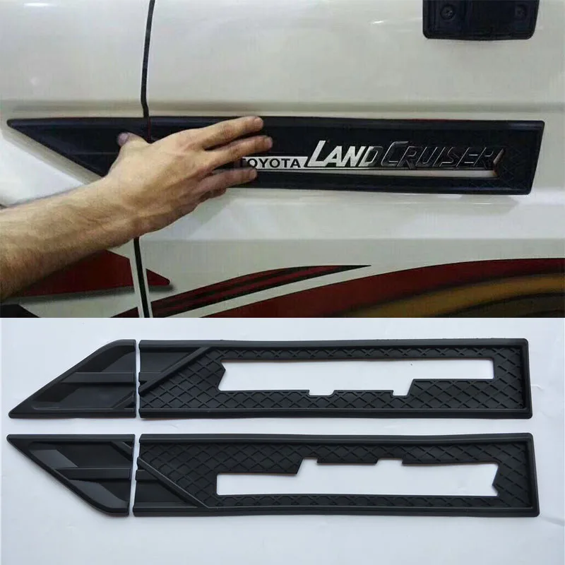 Soft Plastic Car Side Vents Fender Sticker For Toyota Land Cruiser 70 Pick-Up  LC70 LC76 LC78 2010-2017 Accessories