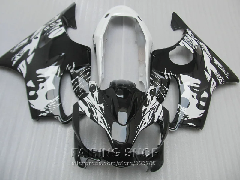 Best Fairings for Honda CBR 600F4i 2004 2005 2006 2007 ( scrawl white&black ) Injection Fairing kit Cbr 600 f4i 04 05 06 07 ll09