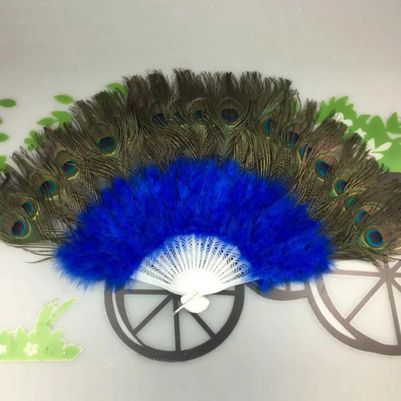 New Arrival Belly Dance Feather Peacock Fan nice Stage performance Props Fan Veils 1 color available free-shipping