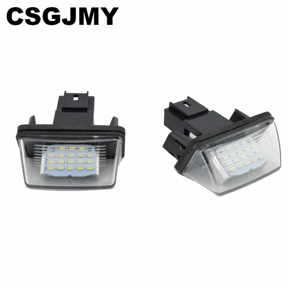 Car Flashing 12V 18LED Car License Plate Light 12V 6500K Lamp For Peugeot 206 207 307 308 406 407 For Citroen C3 C4 C5 C6