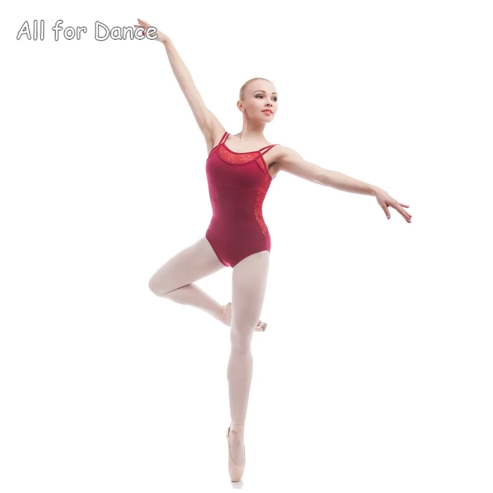 01B0001 ใหม่มาถึงคู่สาย Camisole บัลเล่ต์ Leotard ผ้าฝ้าย Spandex ยิมนาสติกบัลเล่ต์ Leotard สําหรับฝึกเต้นรํา