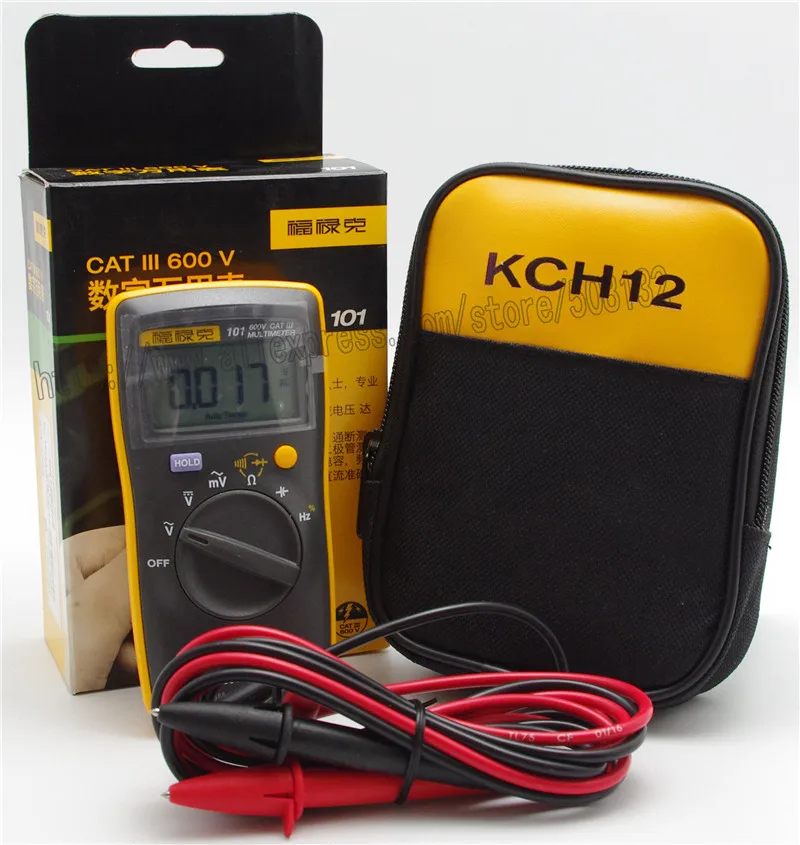 FLUKE 101 with Soft Case KCH12 Portable Handheld Digital Multimeter DMM Meter