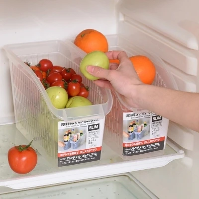 Japan imported kitchen storage box, Refrigerator storage box, Plastic household condiment storage box, free shipping