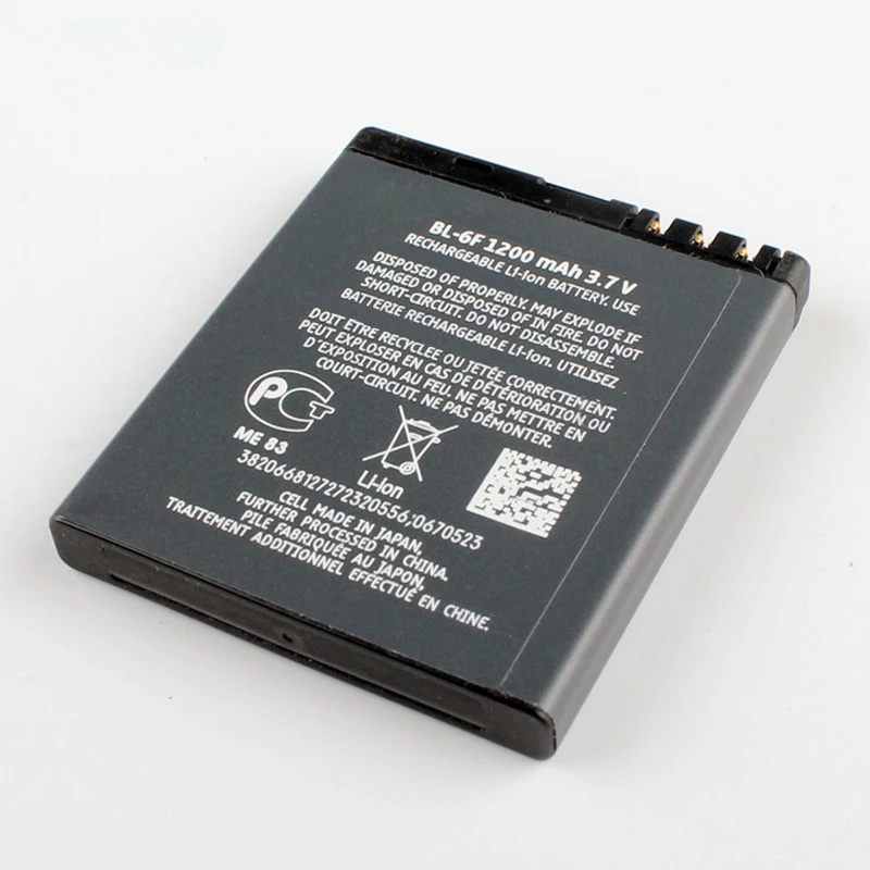 Batteria originale del telefono BL-6F per Nokia 6788 N78 N79 N95 6788 6788I BL6F 1200mAh