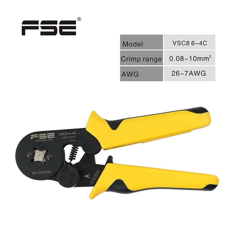 FSE Crimping Plier Crimp Cable Wire Cutter Pliers Crimper Stripper Tool Cutting VSC8 6-4C 0.08-10mm 26-7AWG