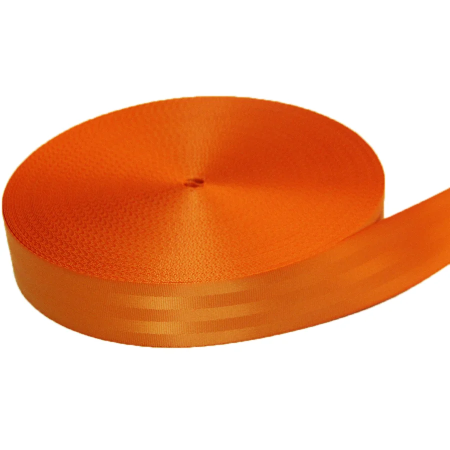 Light Orange Color 47mm Seatbelt Webbing For Car Safety Belt Fast Shipping Polyester Tape