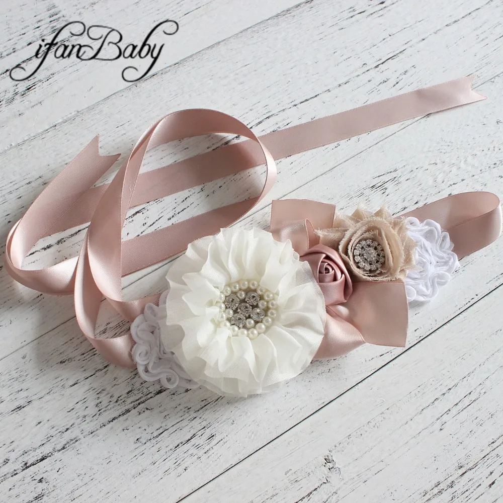 

Fashion flower Belt Woman Girl Sash Belt Wedding Sashes belt