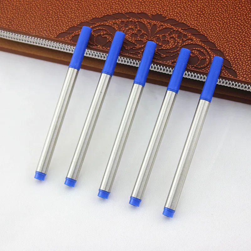 10pcs Mini Crocodile 9cm Screw Type Refills for Rollerball Pen 0.5mm Black Blue Choose