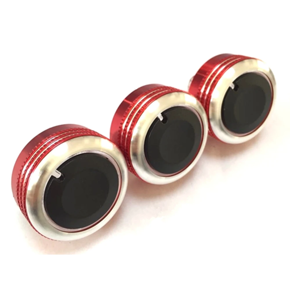 For Honda City 2008 To 2014 Car Auto Accessory Heat Control Knob Car Air Conditioning Knob AC Knob 3Pcs Aluminum Alloy