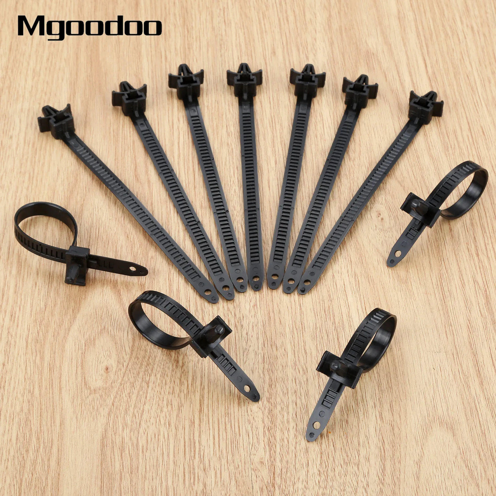 30Pcs Nylon Tie Wrap Bundled Wire Band Car Body Machinery Crossbeam Cable Line Fixed Fastener Zip Strap Clips Fastening Clips